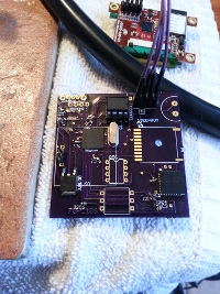 debugging the main board. Using jumper wire we were quickly able to reverse the mistake I made in the design